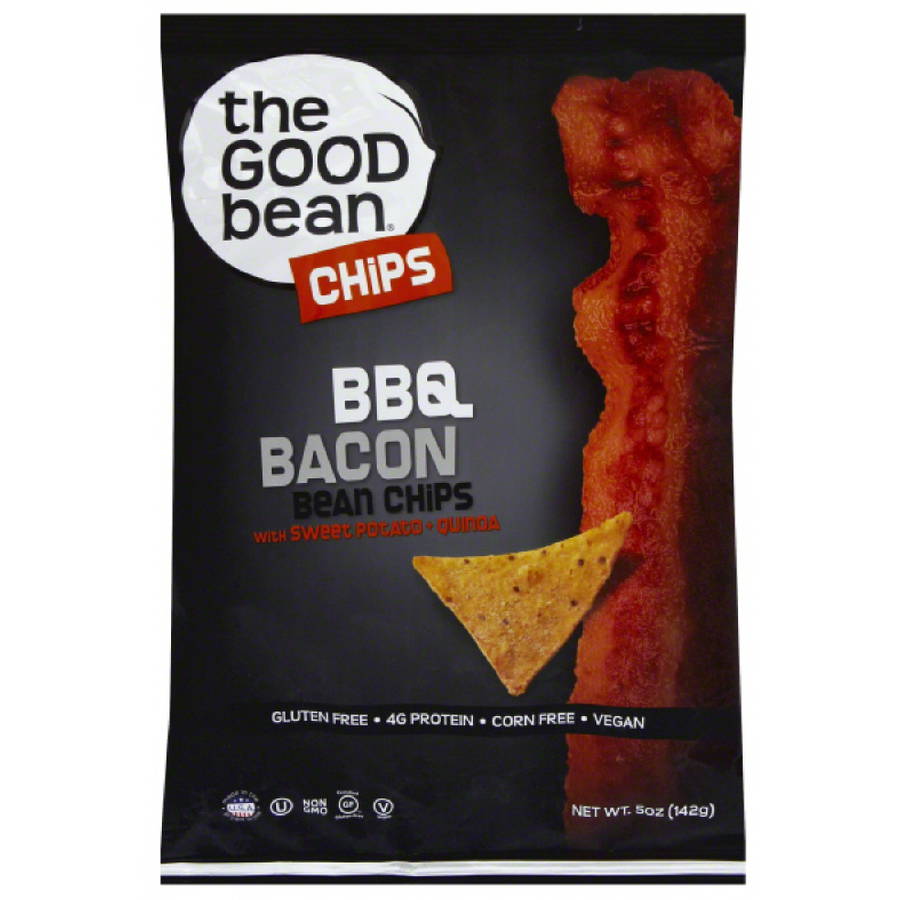 The Good Bean BBQ Bacon Bean Chips, 5 oz, (Pack of 12)