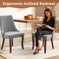 thumbnail image 5 of MIKIBAMA Modern Upholstered Accent Chair, Velvet Fabric Dining Room Chairs, Set of 2, Gray, 5 of 5