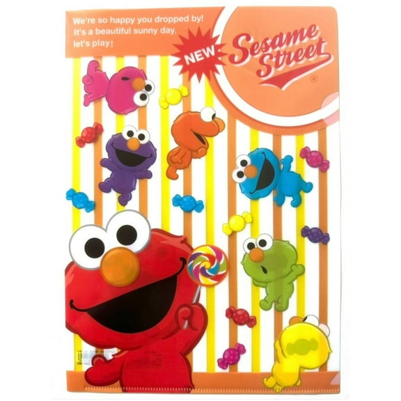 Sesame Street color stripes pvc folder