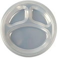 Clear Divided Plastic Plates 10 1/4"