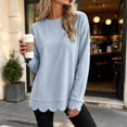 thumbnail image 7 of Womens Oversized Crewneck Sweatshirts Scalloped Casual Pullover Tops, 7 of 7