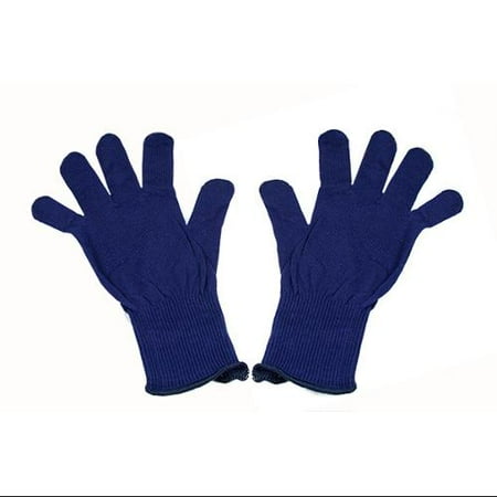 Pack of 12 Unisex Navy Blue Seamless Cotton Garden Work Gloves - Large