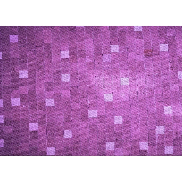 Ahgly Company Machine Washable Indoor Rectangle Transitional Bright Neon Pink Purple Area Rugs, 5' x 7'