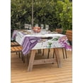 thumbnail image 3 of Outdoor Tablecloths with Umbrella Hole & Zipper, Happy Birthday Rectangle Tablecloth 60x120 Inch, Gradient Purple Dress Crown Carriage Flowers Waterproof Table Cloth, Patio/Pool/Picnic Table Covers, 3 of 8