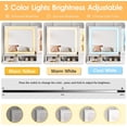thumbnail image 4 of Vabches Modern Vanity Desk with Mirror and Lights with 4 Drawers & Cabinet for Bedroom, White, 4 of 7