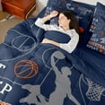 thumbnail image 4 of Castle Fairy Female Men Eat Sleep Basketball Twin Bedding Sets 7-Piece,Sport Gaming Bedding Comforter Set Microfiber,Ball Game Breathable Sheet Sets,Super Cozy Room Decor,Reversible, 4 of 8