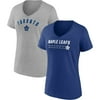 Women's Fanatics Branded Blue/Heathered Gray Toronto Maple Leafs 2-Pack V-Neck T-Shirt Set