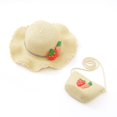 thumbnail image 1 of Sombrero De Paja Para El Sol Para Niñas, Sombrero De Zanahoria Y Fresa Para Bebé, Conjunto De Bolsa De Paja, Sombrero De Paja Para Actividades Al Aire Libre seitruly AP007691-02, 1 of 6