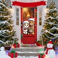 thumbnail image 4 of Christmas Door Curtain Decoration Multicolor Lifelike Christmas snowman and Cartoon Kitten Elements for Door Cover Party Gift Holiday Xmas Door Wall Decorations Indoor Outdoor, 4 of 4