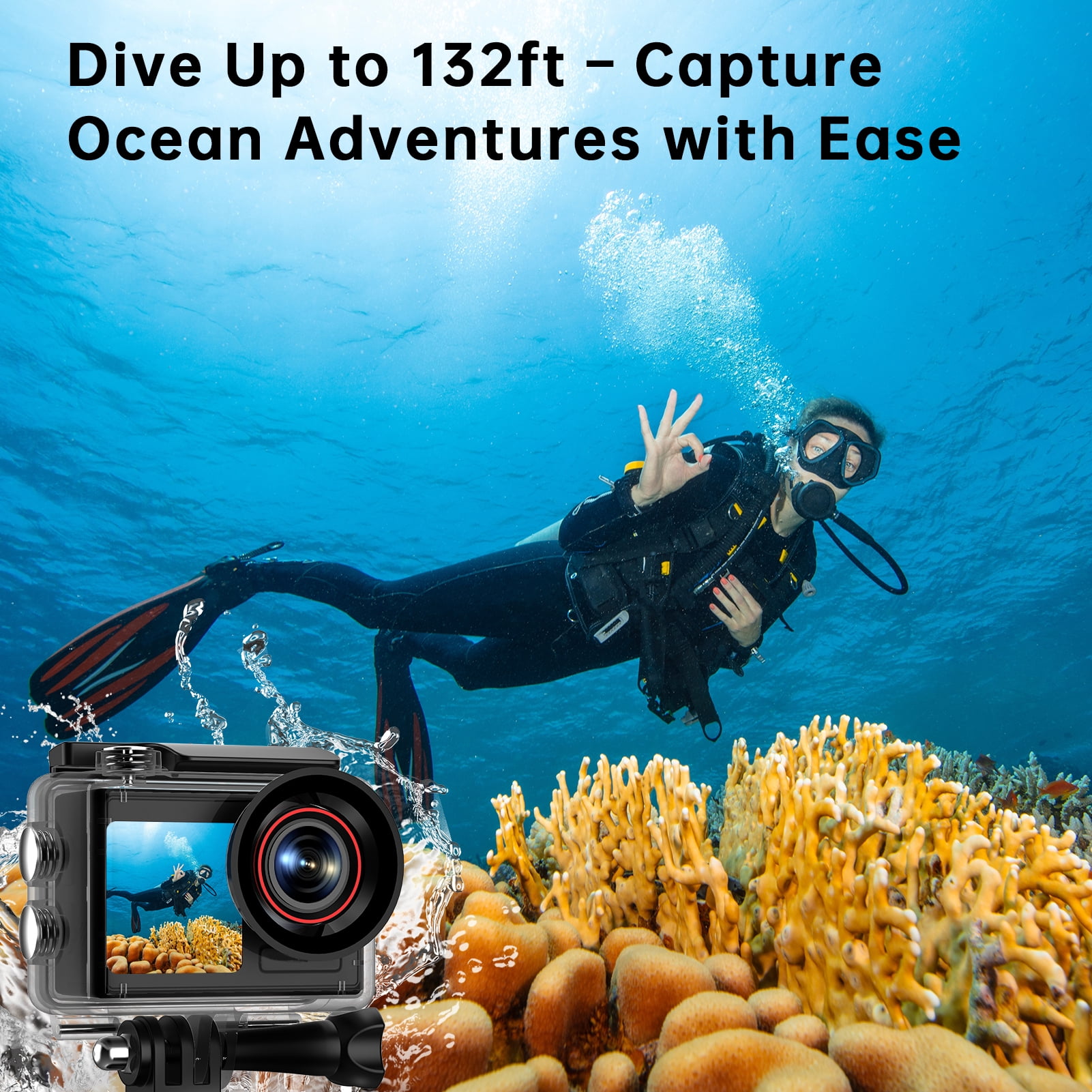 30▢ULTRAMANtheAnimation IY0813-3 Action Camera 4K 60FPS 30MP with Front LCD and Rear