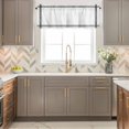 thumbnail image 4 of Solid Color Window Valance for Kitchen, White Rod Pocket Short Curtain for Small Windows, Light Filtering Decorative Valance, 42 x 18 Inch, 1 Panel, 4 of 9