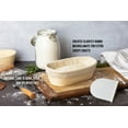 thumbnail image 2 of Kook Banneton Bread Proofing Basket Set with Bread Lame Scoring Tool & Dough Scraper, 2 of 4