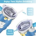 thumbnail image 5 of 40oz Cute Spiral Seashell Stainless Steel Flip Straw Tumbler Spill Proof Travel Cup Double Wall Vacuum Insulated Coffee Mug with Top Handle, 5 of 6