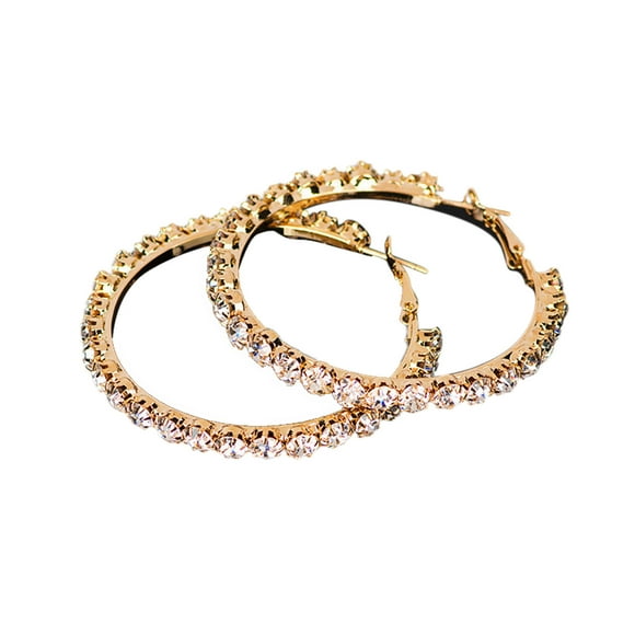 14K Gold Plated Lightweight Earrings Sets for Multiple Piercing Fashion Earring Street Style Oversized Earrings 14K Gold Plated Flat Back Cartilage Earrings for Women Men Warehouse Sale
