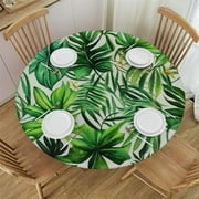 ONETECH Hawaii Palm Leaves Tablecloths for Hawaiian Party Decoration, Hawaii Luau Disposable Table Cloths Aloha Tropical Table Covers for Safari Jungle Birthday Party 46-50