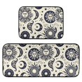 thumbnail image 2 of Dailycode 2 Pcs Kitchen Rug Set Non Slip Absorbent Soft Floor Mats for Kitchen Bathroom Mystical Sun Moon Star Zodiac 19.7"x27.6"+19.7"x47.2", 2 of 7