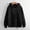 Black, variant on Women's Hoodies Sweatshirts Women's Comfortable Solid Color Long Sleeve Coat Versatile Zipper Cardigan Casual Comfortable Loose Sweater White XS
