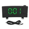 thumbnail image 2 of Electronic Projection Alarm Clock, ABS Black Body Radio Projection Alarm Clock  for Bedroom White Letters,Blue Letters,Green Letters,Red Letters, 2 of 7