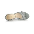 thumbnail image 4 of BLISSFUL STEP Women's Floral Mesh Lace Wedges Sandals, 4 of 6
