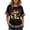 Black, variant on Tank Tops for Women Graphic Playful Skeleton Print Crew Neck Short Sleeve Crop Tops for Women,Dark Green,L,Dark Green,L