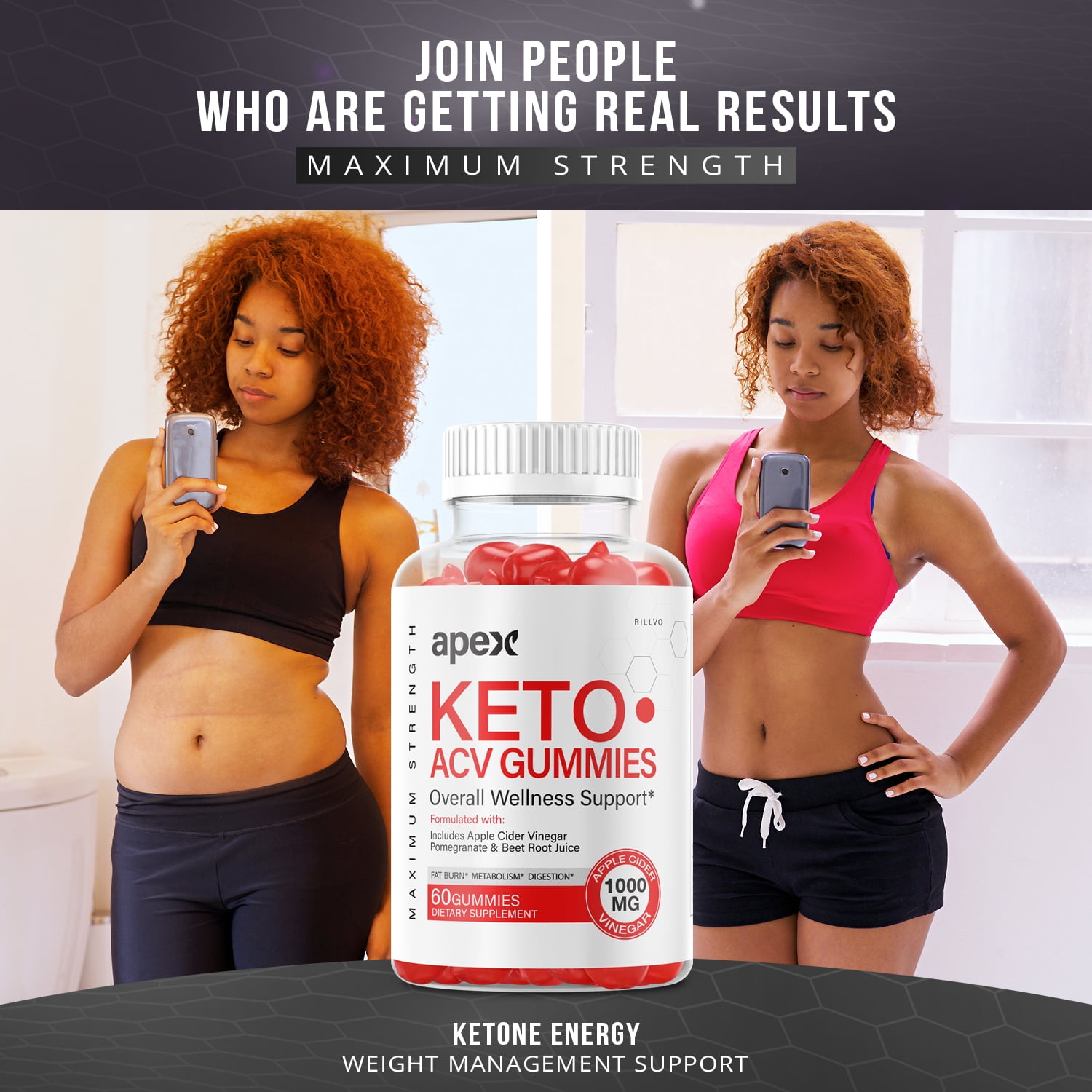 (5 Pack) Apex Keto Gummies - Apex Keto ACV Gummy’s - Supplement for Weight Loss - Energy & Focus Boosting Dietary Supplements for Weight Management & Metabolism - 300 Gummies