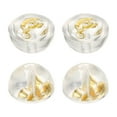 thumbnail image 1 of 4 piezas de respaldos de aretes, respaldos semicirculares de silicona S925 de 5.5mm para reemplazo de aretes de perno, oro, 1 of 6
