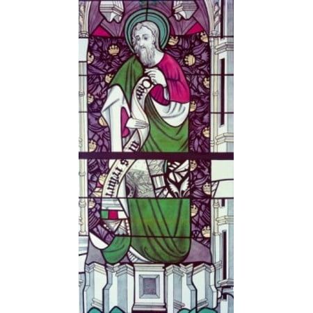Century Stained Glass - Apostle Thaddaeus stained glass 13th century Poster Print