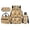 Capybara Hamberger, variant on Backpack Set for Travel, Blue Ladybug Heart Kids Backpack Set for Boys Ages 6-8, 17" Multiple Pockets Casual Purse for Back to School Gifts, 4 Piece