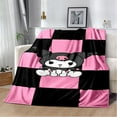 thumbnail image 2 of Japanese anime Kuromi cartoon cute blanket Adult Home Bedroom Outdoor Blanket Portable Soft Flannel Warmth Customizable, 2 of 7