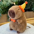 thumbnail image 3 of Happy Birthday Hat Capybara Plushie Stuffed Cartoon Swag Hug Milk Bottle Capibara Plush Toy Unique Birthday Gift for Boy Girl, 3 of 5