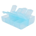 thumbnail image 4 of 3X Plastico Rectangular 8 Compartimentos Caja de Pildora Medicina de 7 Dias Azul, 4 of 8