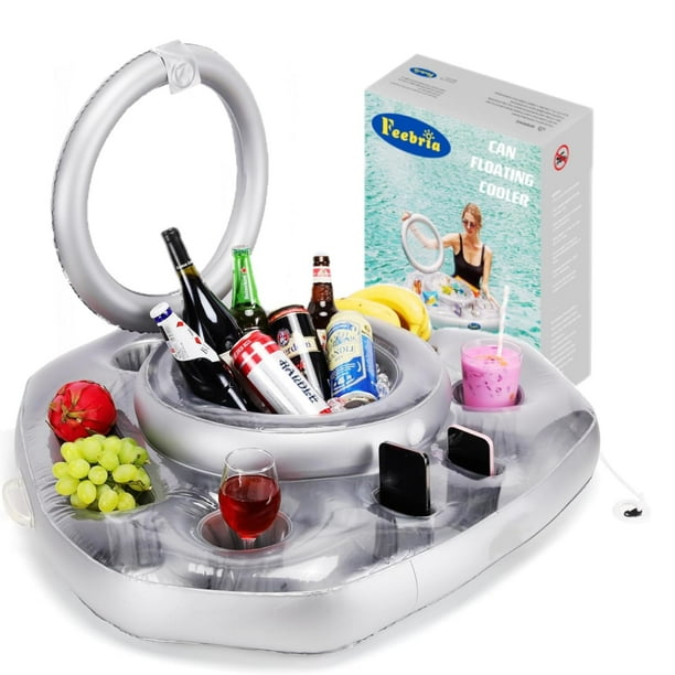 Enfriador inflable de bebidas para latas flotantes para piscina, 5 litros, con bolsa de hielo