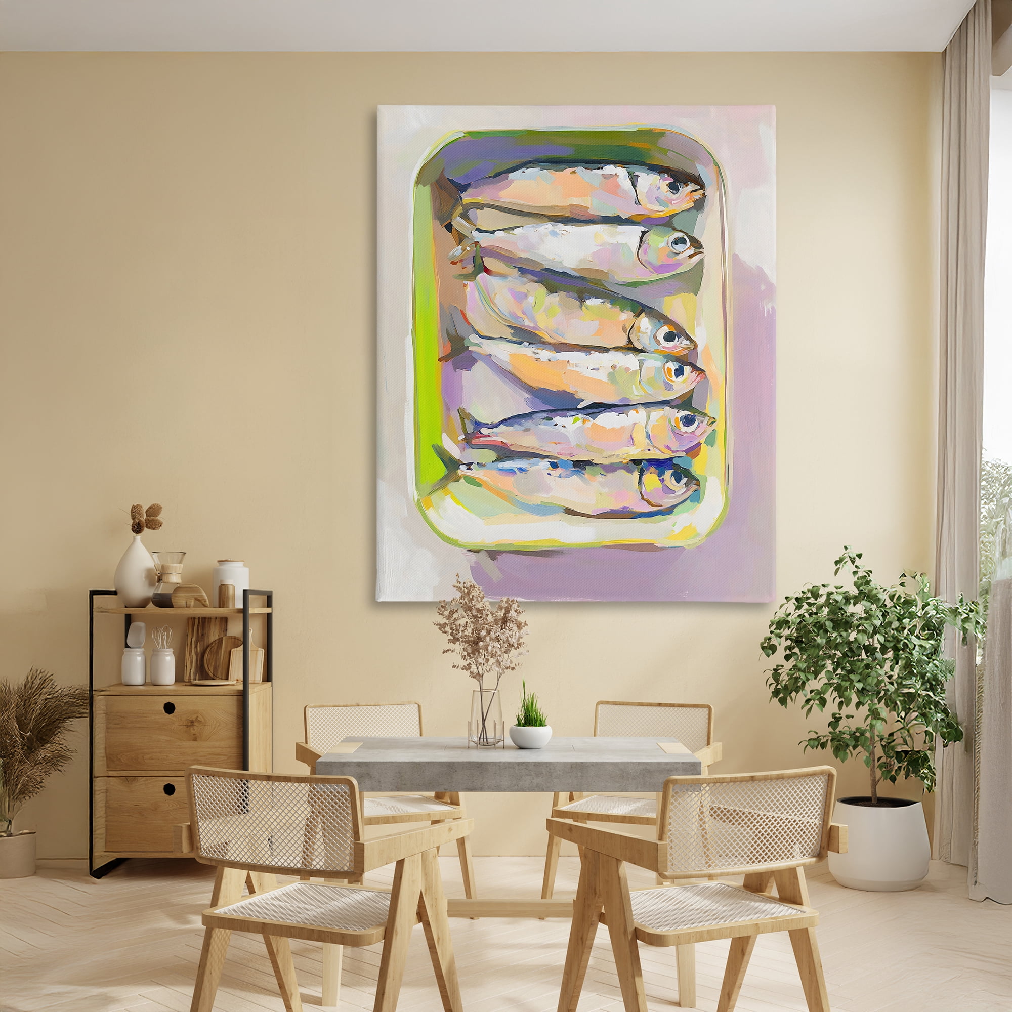 Stupell Industries Vibrant Hued Sardines Canvas Wall Art, design by The Prints Vibe