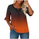 thumbnail image 4 of Camiseta de Manga Corta de Manga Larga de Manga Corta de las Mujeres Impresa con Cuello en V con Manga en el Pecho Plisada, 4 of 6