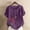 Purple, variant on QUNYINEY Crew Neck Tshirts Shirts for Women Casual Short Sleeve Floral Tops Pullover Cotton Linen Loose Button Shirts