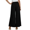 thumbnail image 3 of Women's Wide Leg Pants with Pockets Loose Palazzo Pants for Women Elastic Waist Dressy Casual Flowy Pants, 3 of 6