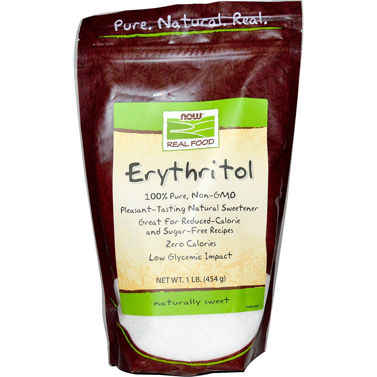 Now Foods Real Food Erythritol Natural Sweetener 1 lb 454 g Walmart