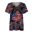 thumbnail image 5 of Xihbxyly Womens Plus Size Tops Summer Short Sleeve T-Shirt Casual Loose V Neck Tee Shirts July 4 Shirts for Women Independence Day Tops, 5 of 5