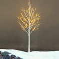 thumbnail image 6 of Lighted Tree 2 Pack, LED Birch Trees for Christmas, 5’&6’H Snowflake Artificial Christmas Trees, 5FT 6 FT PVC Christmas Tree for Home Decor Indoor Outdoor, 6 of 10