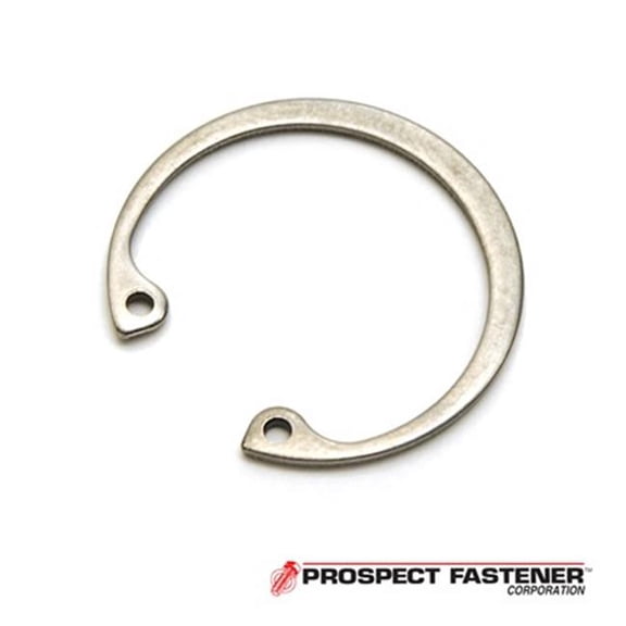 Internal Retaining Ring, Stainless Steel, Plain Finish, 3/8 in Bore Dia., 10 PK