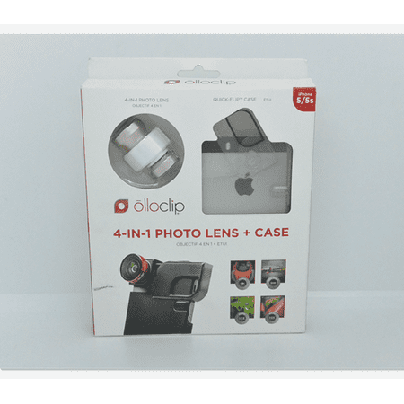 New OEM Olloclip 4-in-1 Gold Photo Lens+Quick-Flip Clear Case For iPhone (Best Lens For Group Photos)