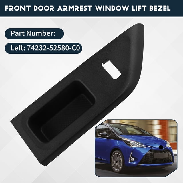 Panel de Interruptores de Puerta Delantera de Automóvil para Yaris 2012-2014 LHD Interruptor de Elevación de Ventana Embellecedor 74232-52580-C0 7423252580C0 Izquierdo