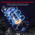 thumbnail image 2 of 130000 RPM High-Power Handheld Turbo Blower & Vacuum 2-in-1, 500W 50m/s Max Wind Speed, 4-Speed Adjustable, 2500mAh Rechargeable Battery, Aluminum Alloy Shell, Portable 840g Dust & Water Cleaning Tool, 2 of 7