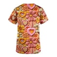 thumbnail image 4 of Valentine's Day Savings Clearance 2024! TAGOLD Women Scrub Tops, Print Scrub Tops, Women's Valentine's Day Printed Pocket Short Sleeve V-Neck Nurse Top, 4 of 4