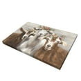 thumbnail image 3 of ADALE Goat Wall Art Framed Decor: Bathroom Farmhouse Country Animal Portrait Wood Painting Artwork Rustic Farm Lamb with Flower Crown Print Picture for Bedroom Home Framed 16x12 Inch, 3 of 6