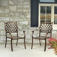 thumbnail image 2 of Ktaxon 2PC Patio Chairs Stackable Outdoor Cast Aluminum Dining Chairs, Metal Armchairs for Poolside, Backyard, Balcony, without Cushion, 2 of 8