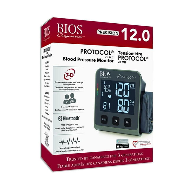 BIOS Medical BIOS Diagnostique la Précision du Protocole 12,0 7D MII Tensiomètre avec Application