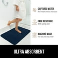 thumbnail image 5 of Memory Foam Bath Rug for Bathroom Floor, 30x18 Navy Blue, Machine Washable by GORILLA GRIP, 5 of 8