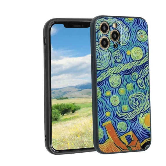 Compatible with iPhone 12 Pro Max Phone Case, Vincent-van-Gogh-7-3 Case Men Women, Flexible Silicone Shockproof Case for iPhone 12 Pro Max