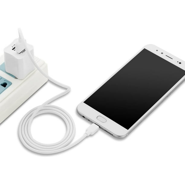 PwrON 3.3ft White Micro USB Power Cord Charging Sync Data Cable